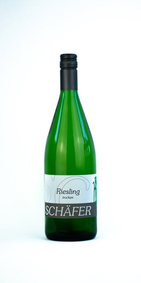 Produktbild von: <br>Artikel-Nr.: 5 <br>2025er Riesling QbA trocken 1,0 Ltr.<br>